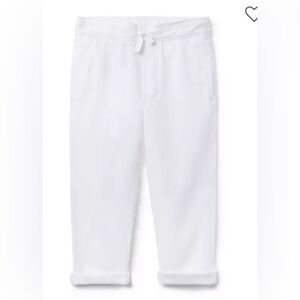 Janie and Jack Linen pants white Size 12 New without tags